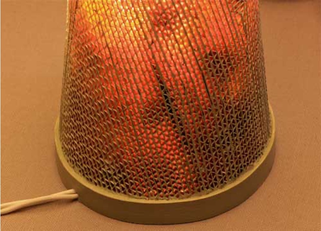 make lamp from recycled carboard