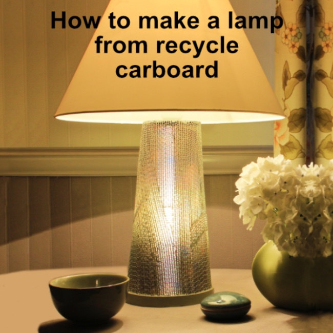 lamp from recycled carboard tutorial