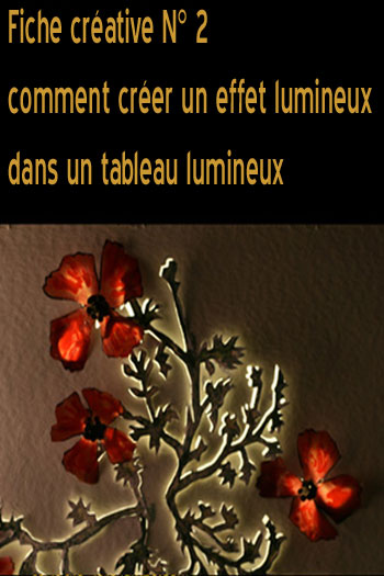 Fiche crative 2 lampe tableau lumineux