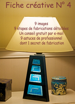 Fiche crative 4 pied de lampe en carton